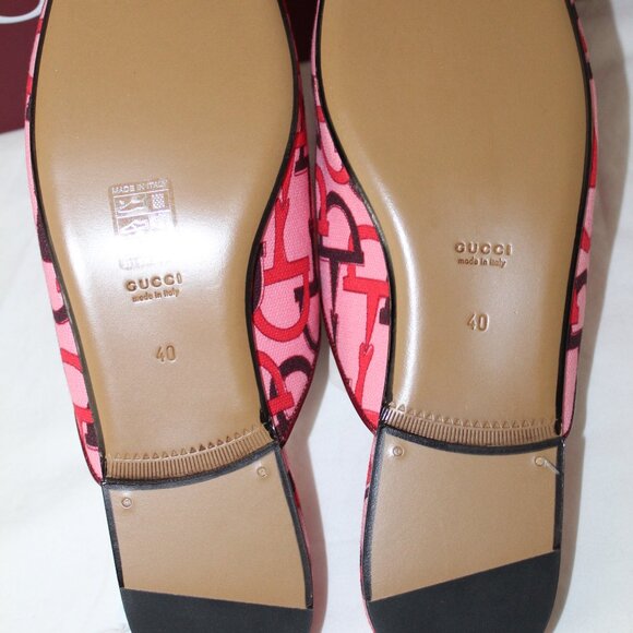 NWB Gucci Horsebit GG Princetown Horsebit Flats Mules Slip Ons 40 802163 - Picture 9 of 9